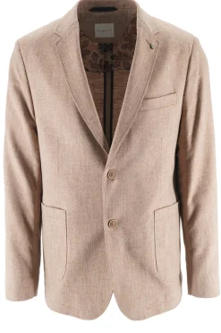 Clearance Giacca in Misto Lino e Cotone / Beige Uomo Giacche