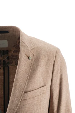 Clearance Giacca in Misto Lino e Cotone / Beige Uomo Giacche