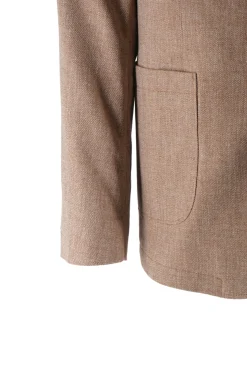 Clearance Giacca in Misto Lino e Cotone / Beige Uomo Giacche