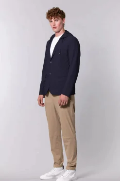 New Giacca in Tessuto Bistretch / Blu Uomo Giubbotti