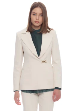 Discount Giacca Monopetto con Fibbia / Beige Donna Giacche
