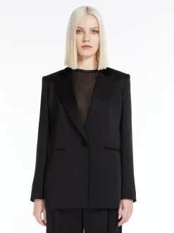 Sale Giacca Monopetto in Envers Satin / Donna Giacche