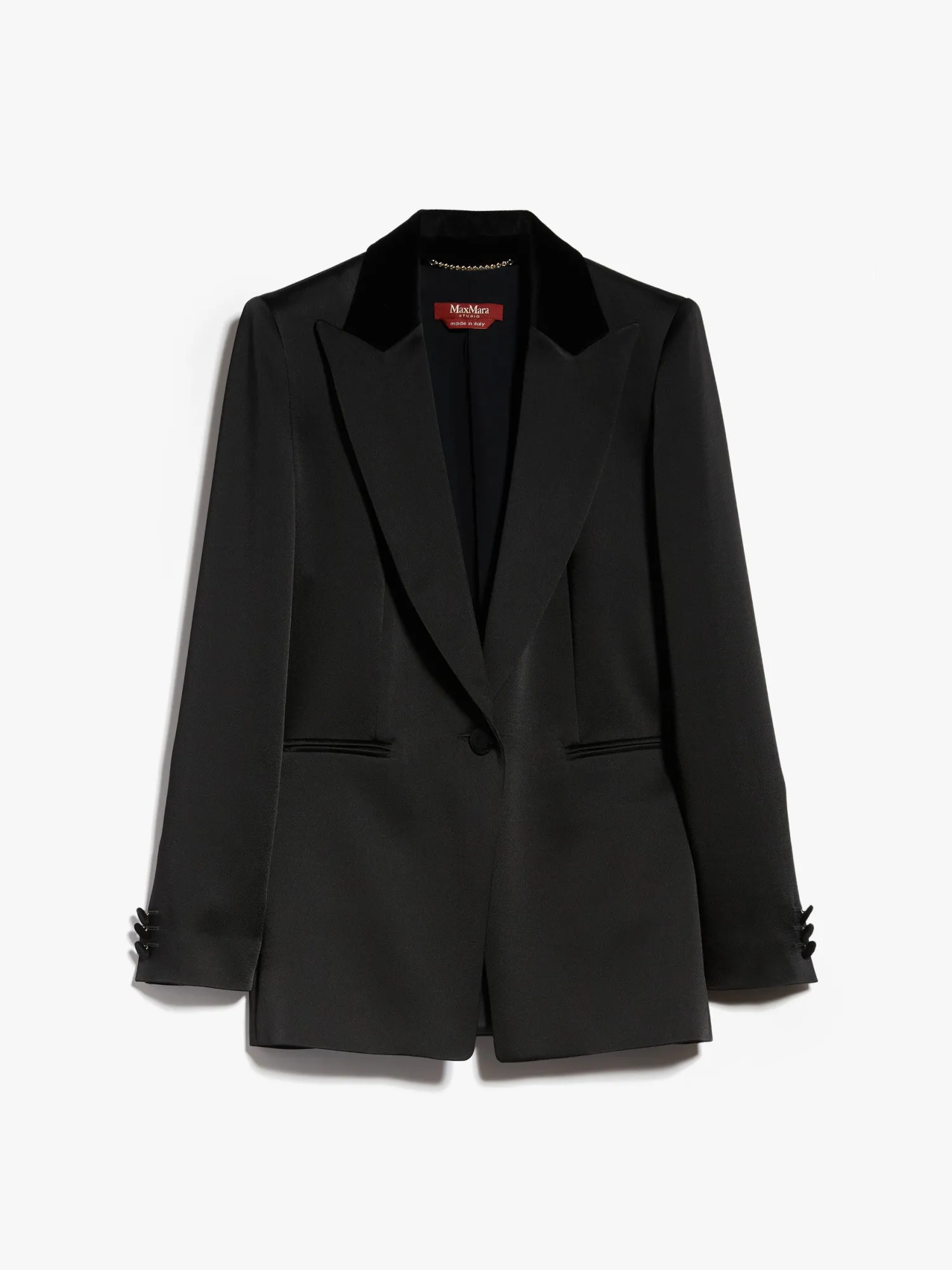 Sale Giacca Monopetto in Envers Satin / Donna Giacche