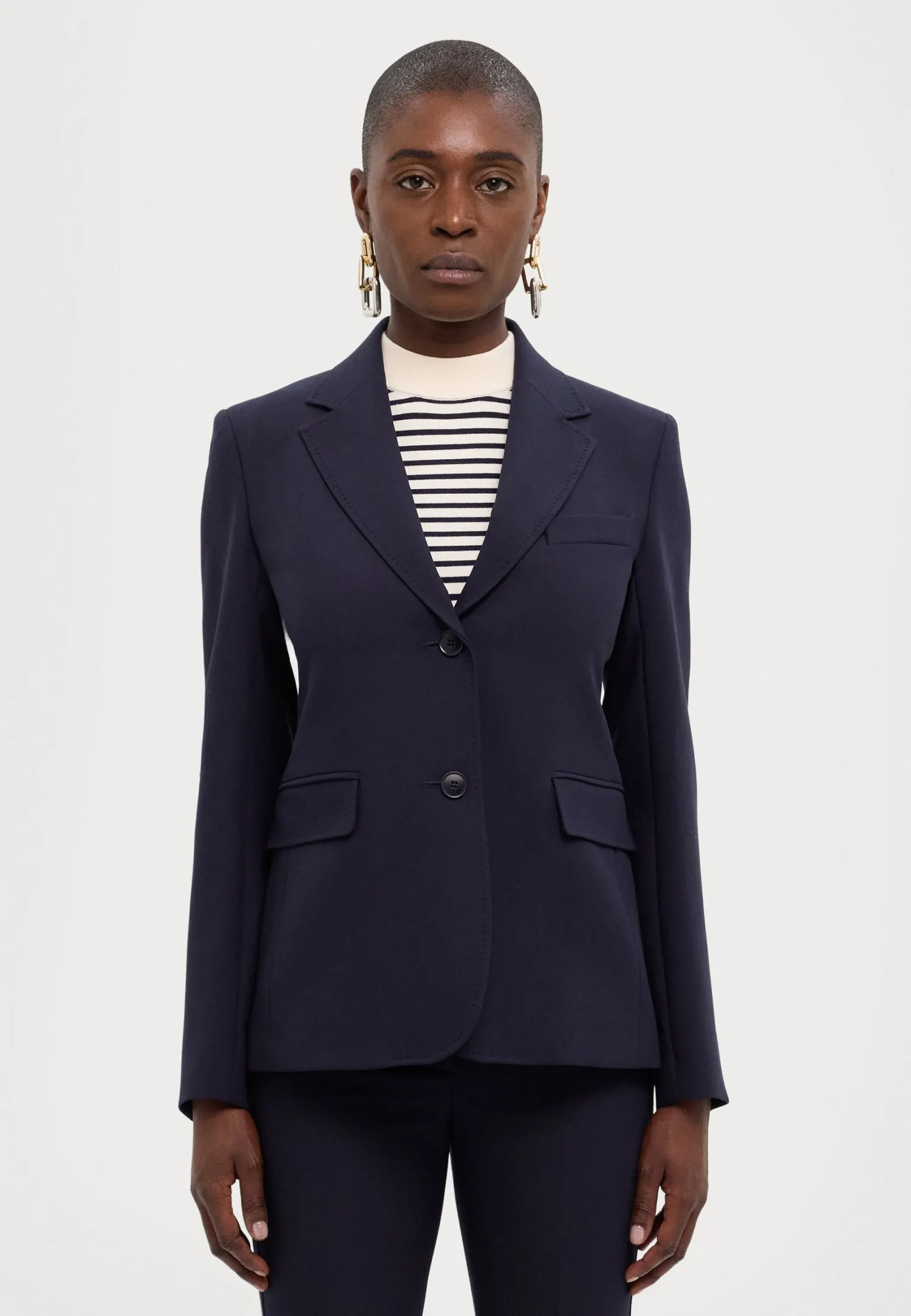 Outlet Giacca Monopetto in Viscosa Stretch / Donna Giacche