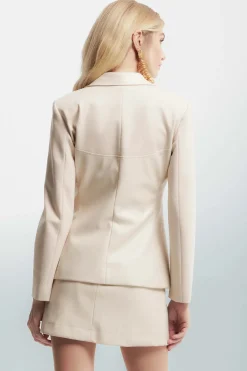 Giacca Sagomata con Tasche a Filetto / Beige Donna Giacche
