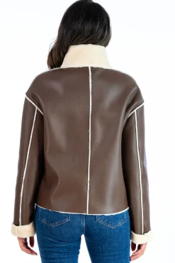 Online Giaccone in Eco Montone Reversibile / Donna Cappotti