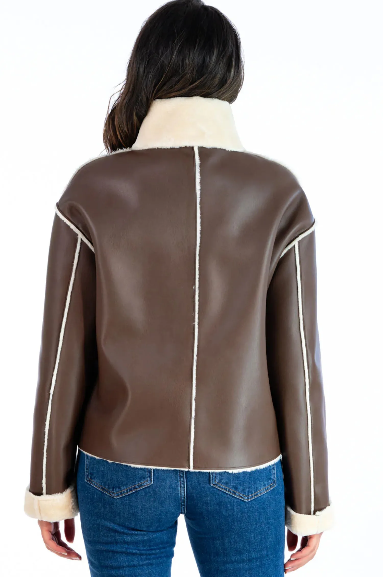 Online Giaccone in Eco Montone Reversibile / Donna Cappotti