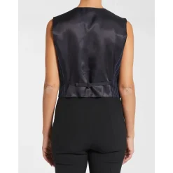 Hot Gilet Slim a Disegno Gessato / Donna Top