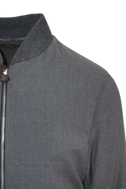 New Giubbino Bomber in Misto Lana / Uomo Giubbotti