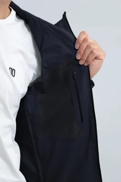 Discount Giubbino con Cappuccio in Tessuto Tecnico / Blu Uomo Giubbotti