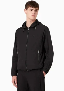 New Giubbino in Nylon con Cappuccio / Uomo Giubbotti