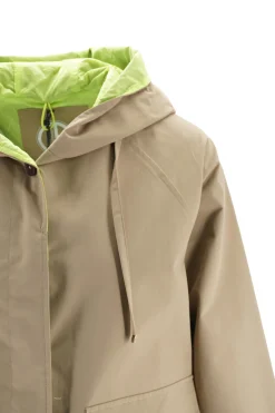 Clearance Giubbino in Tessuto Tecnico con Cappuccio / Donna Giubbini