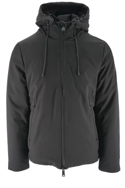 Outlet Giubbino Over in Softshell con Cappuccio / Uomo Giubbotti