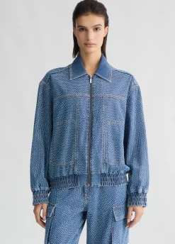 Sale Giubbotto in Denim con Strass / Donna Giubbini|Denim