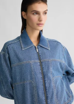 Sale Giubbotto in Denim con Strass / Donna Giubbini|Denim