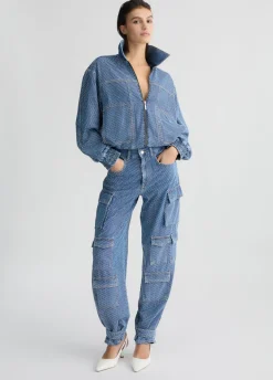 Sale Giubbotto in Denim con Strass / Donna Giubbini|Denim