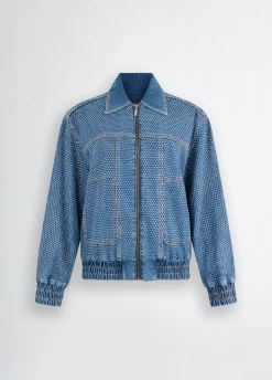 Sale Giubbotto in Denim con Strass / Donna Giubbini|Denim