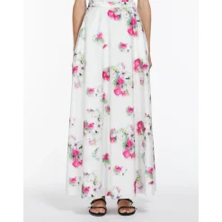 Hot Gonna Lunga con Fantasia / Bianco Donna Gonne