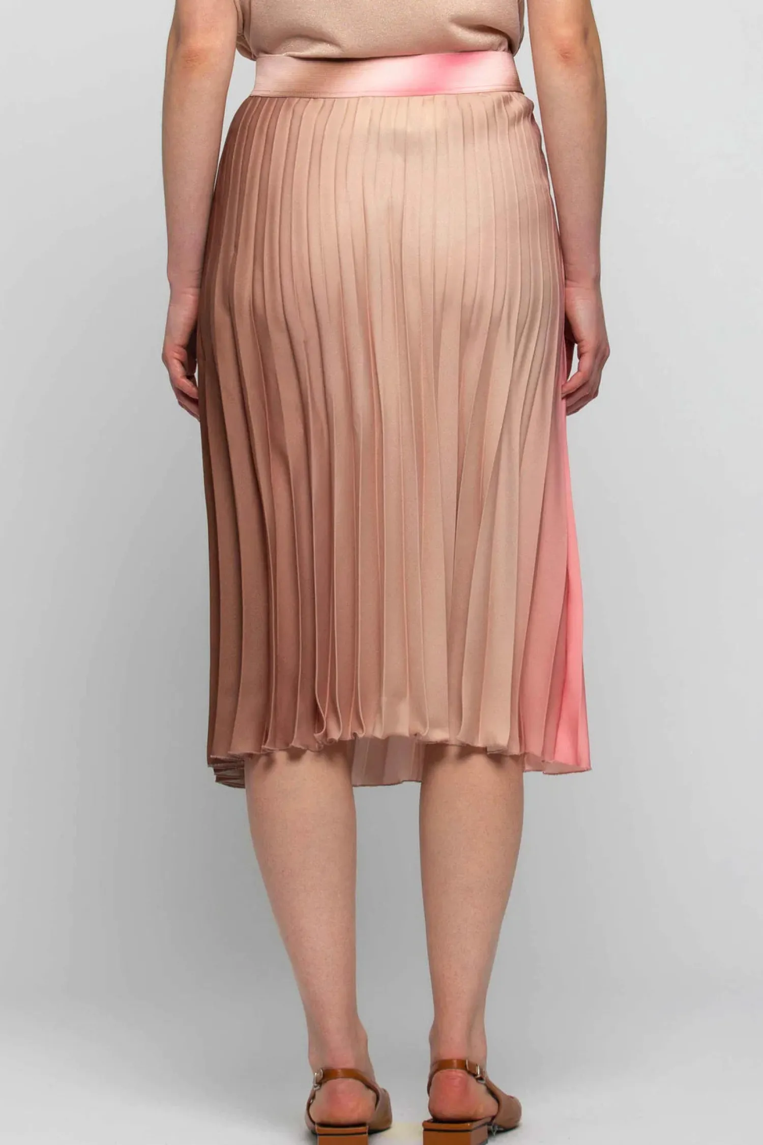 Clearance Gonna Plissettata / Rosa Donna Gonne