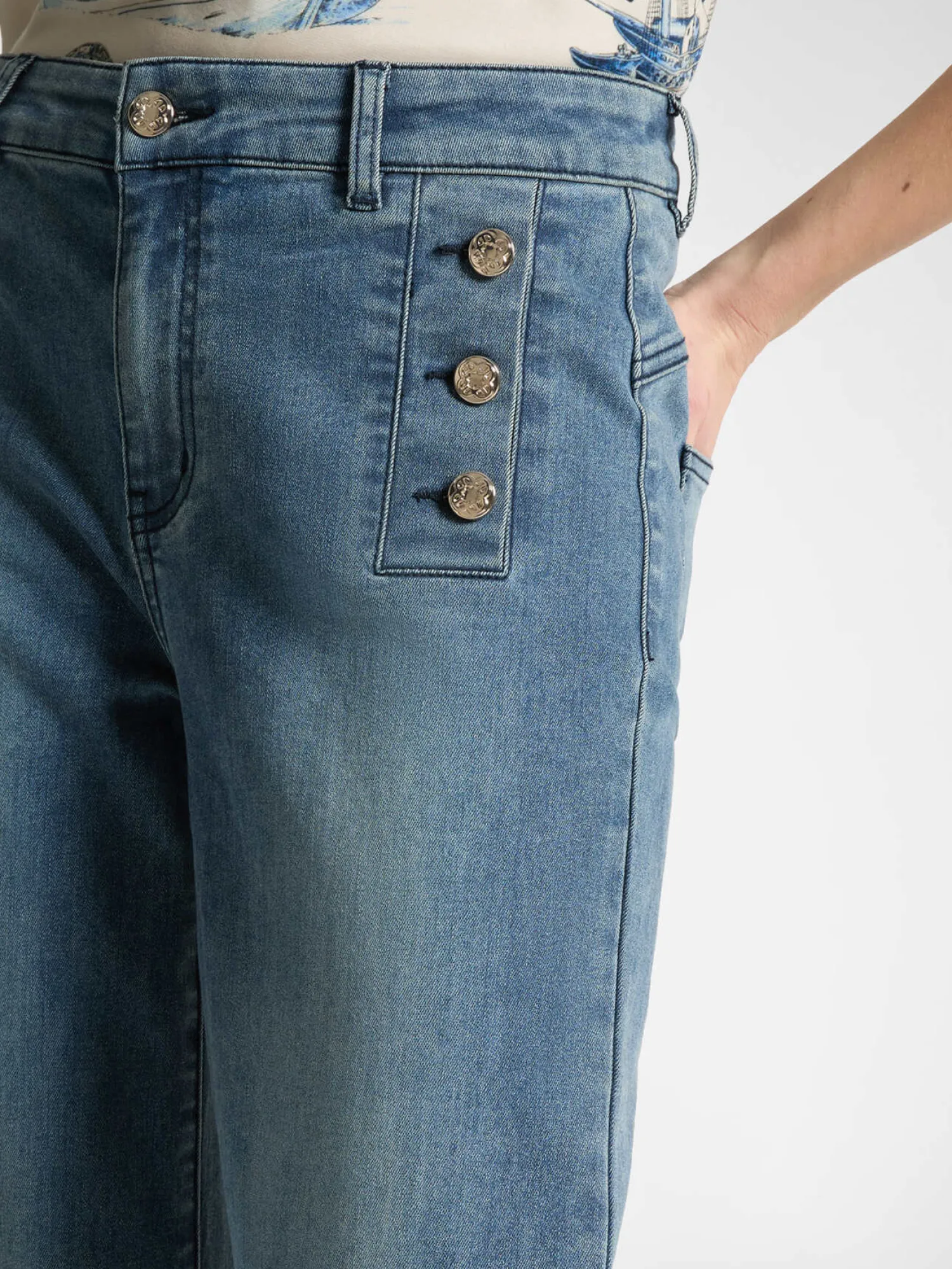 Outlet 5 Tasche con Dettagli / Donna Denim