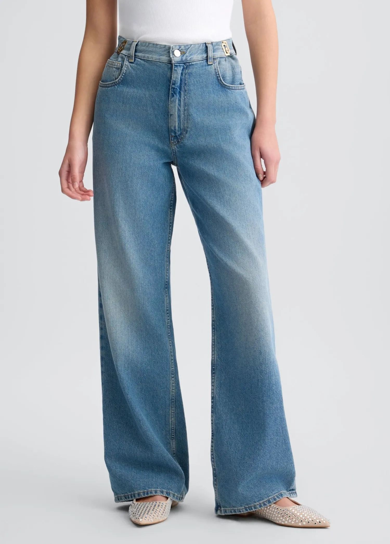 Sale Baggy a Vita Alta / Donna Denim