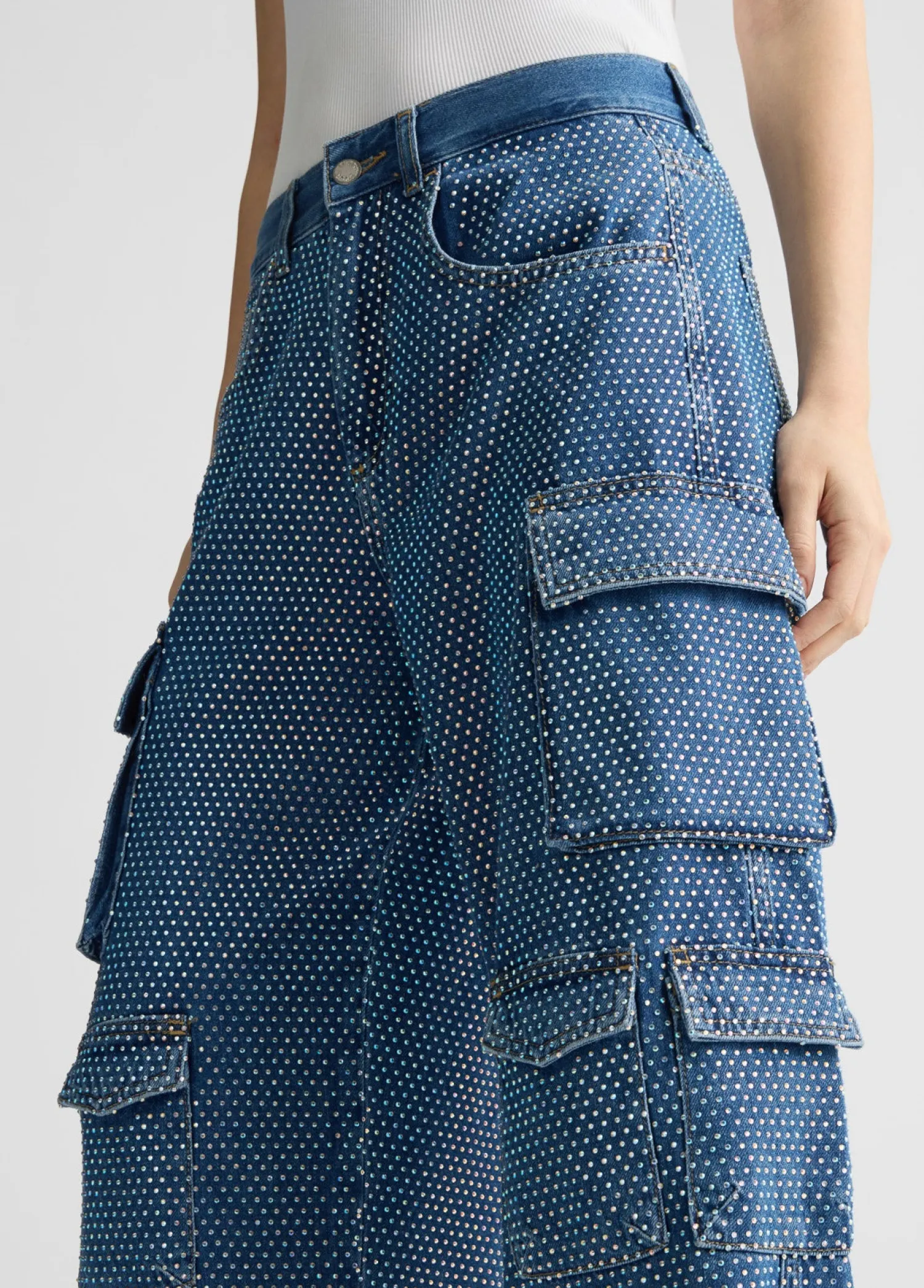 Cargo con Strass / Donna Denim