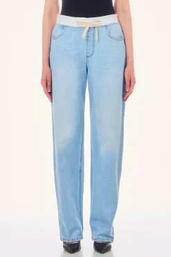 Sale Flare con Elastico in Vita / Donna Denim