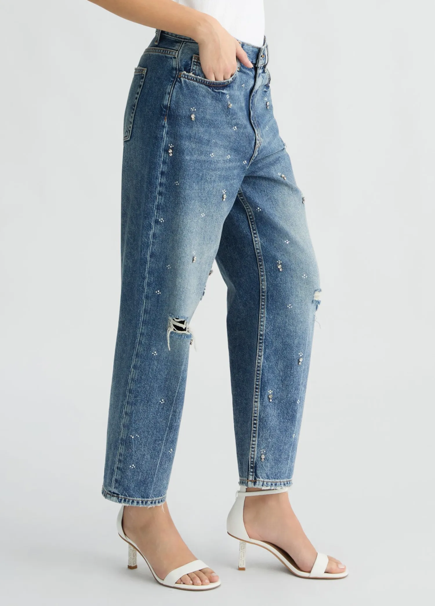 Sale Zebra Straight con Strass / Donna Denim