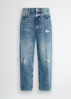 Sale Zebra Straight con Strass / Donna Denim