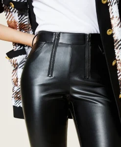 Discount Leggings Twin Set con Doppia Zip / Donna Pantaloni