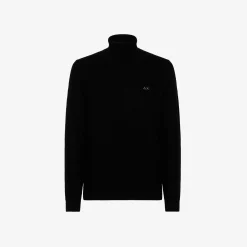 New Maglia a Collo Alto con Logo Sun 68 / Uomo Maglieria