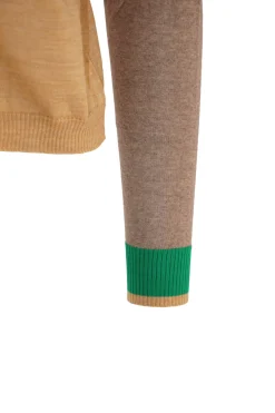 Maglia Cardigan con Dettagli a Contrasto / Donna Maglieria