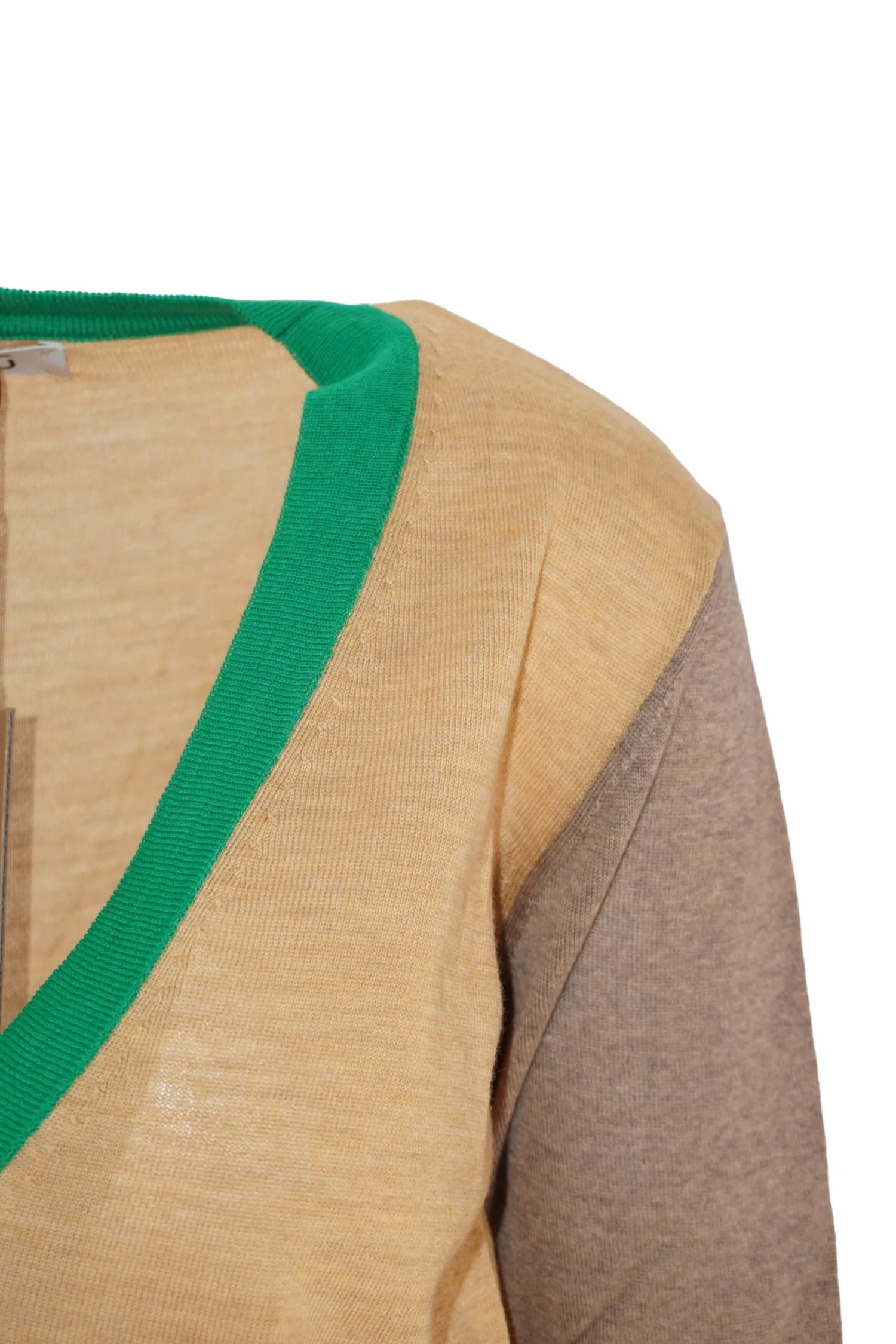 Maglia Cardigan con Dettagli a Contrasto / Donna Maglieria