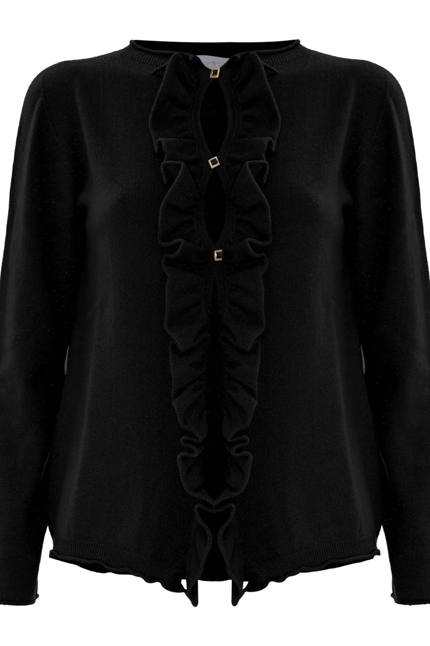 New Maglia Cardigan con Rouches / Donna Maglieria