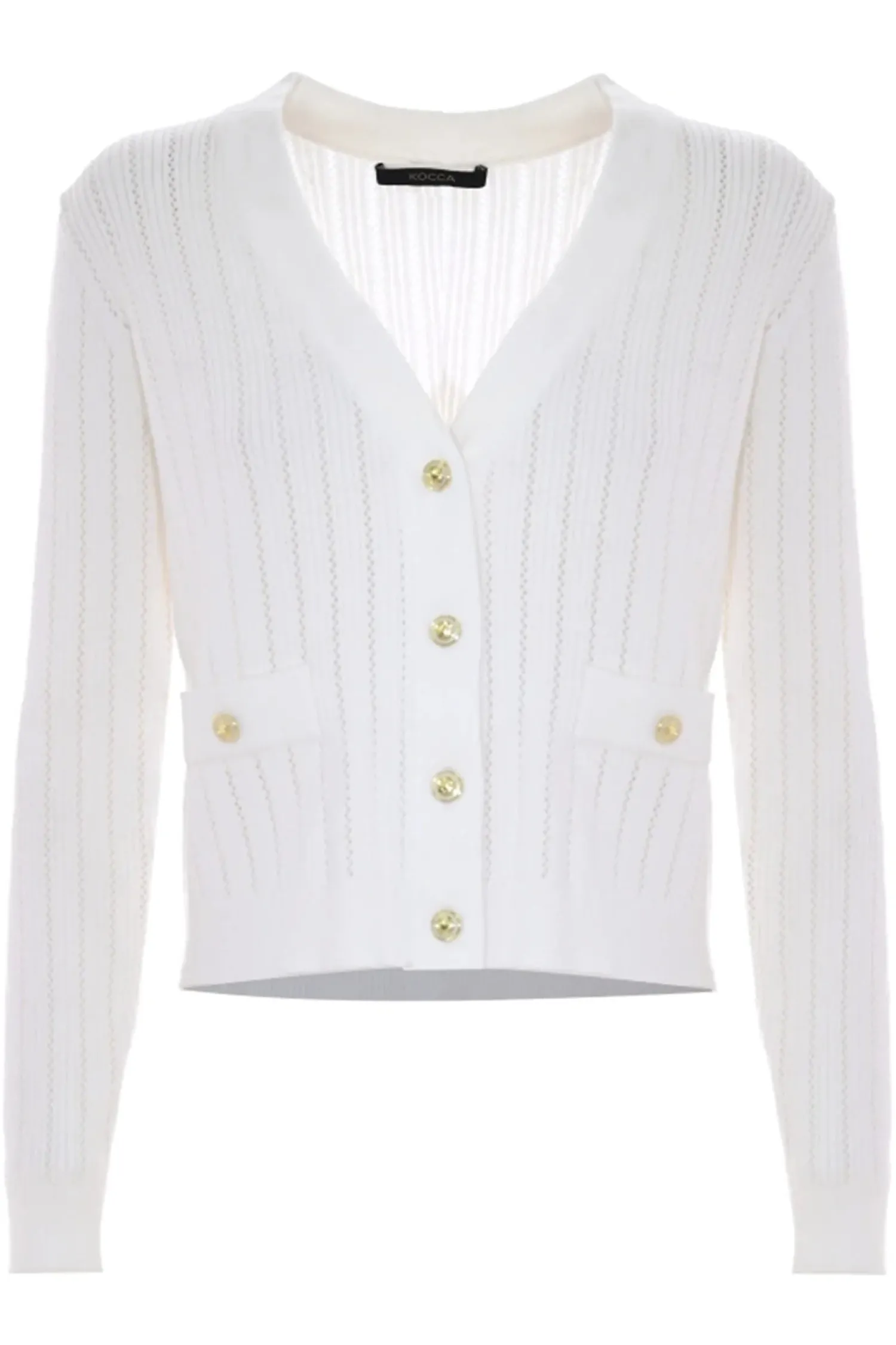 Online Maglia Cardigan con Tasche / Beige Donna Maglieria