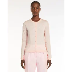 Discount Maglia Cardigan in Lana e Seta / Rosa Donna Maglieria
