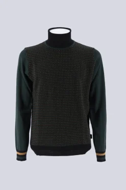 Hot Maglia Collo Alto a Fantasia / Uomo Maglieria