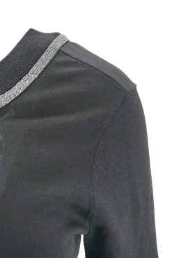 Hot Maglia con Dettaglio Brillante sul Girocollo / Donna Maglieria