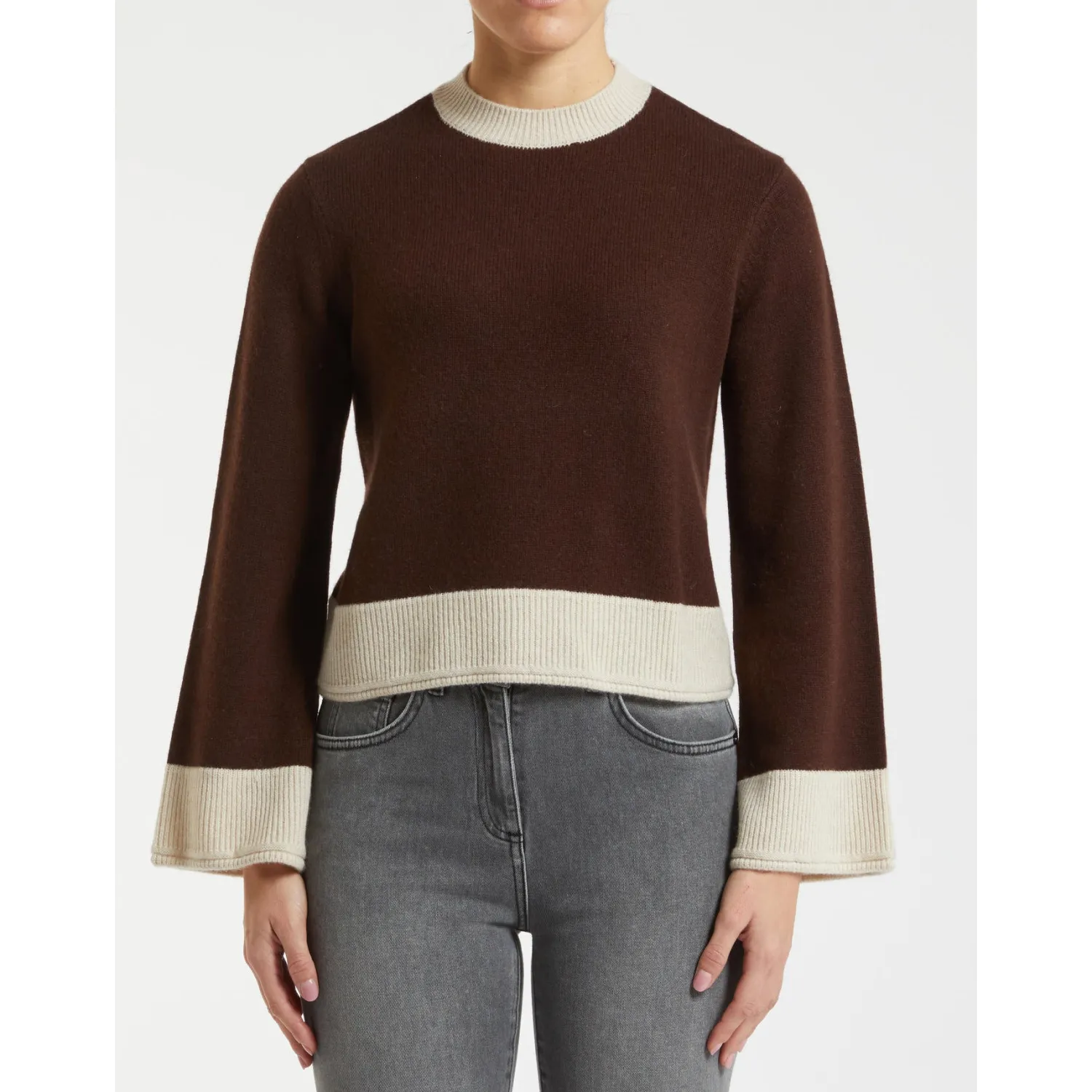 Hot Maglia Cropped in Lana e Cashmere / Donna Maglieria