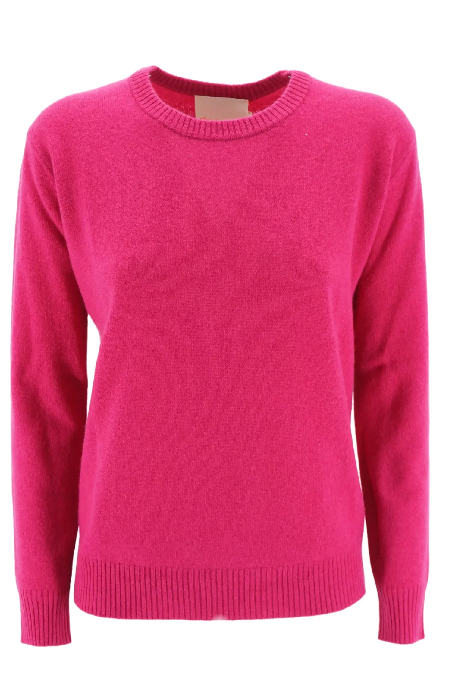 Best Maglia da Donna Girocollo in Cashmere / Fucsia Donna Maglieria