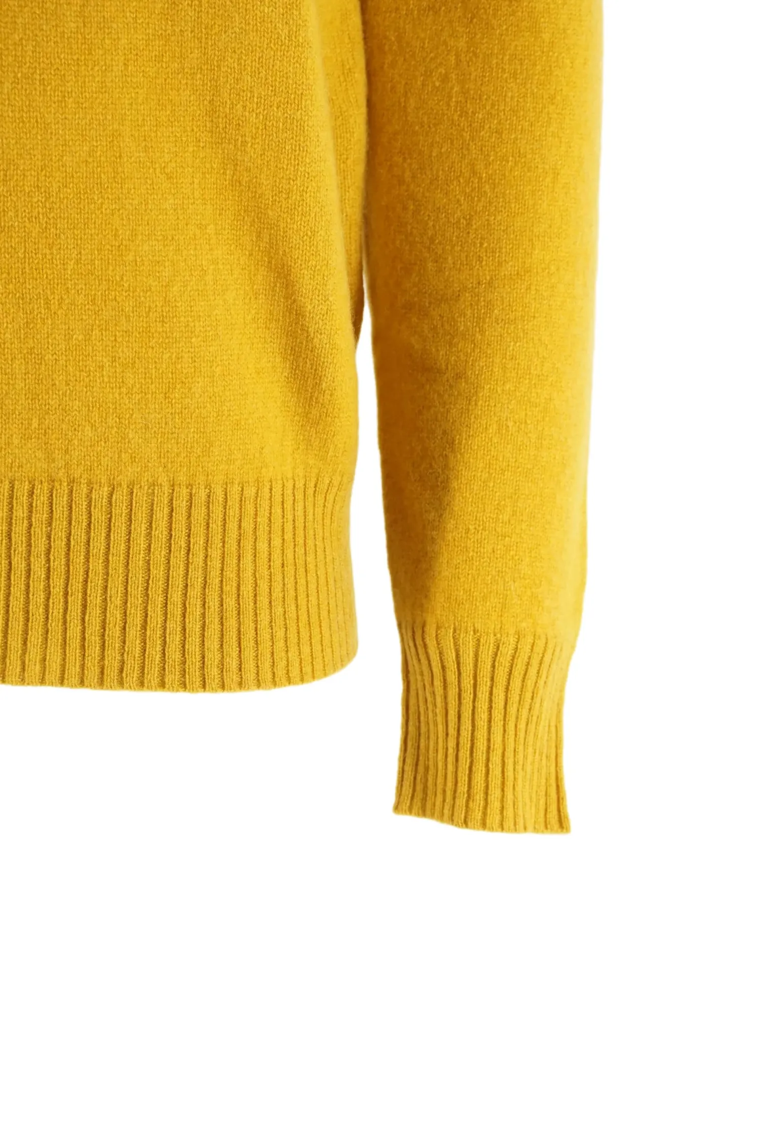 Clearance Maglia da Donna Girocollo in Cashmere / Giallo Donna Maglieria