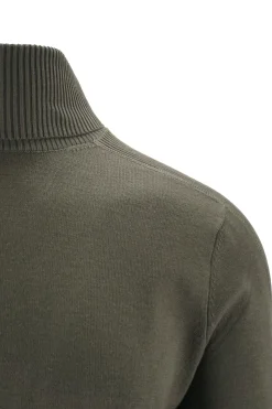 Hot Maglia Dolcevita con Dettagli a Costine / Uomo Maglieria