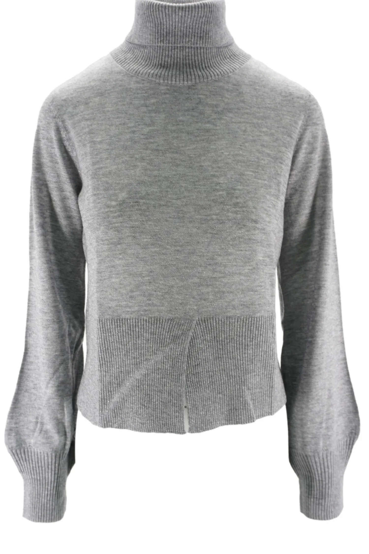 New Maglia Dolcevita con Inserti in Lurex / Donna Maglieria
