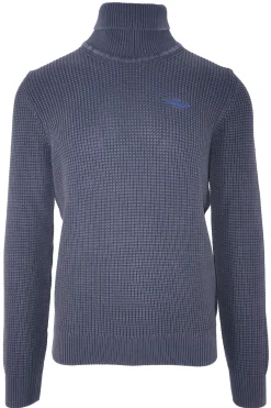 New Maglia Dolcevita con Logo Ricamato / Uomo Maglieria
