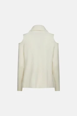 Sale Maglia Dolcevita in Pura Lana / Bianco Donna Maglieria