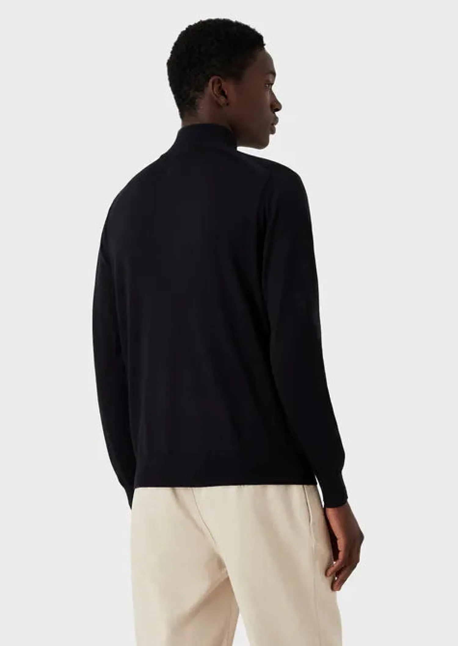 Discount Maglia Fullzip in 100% Lana / Uomo Maglieria