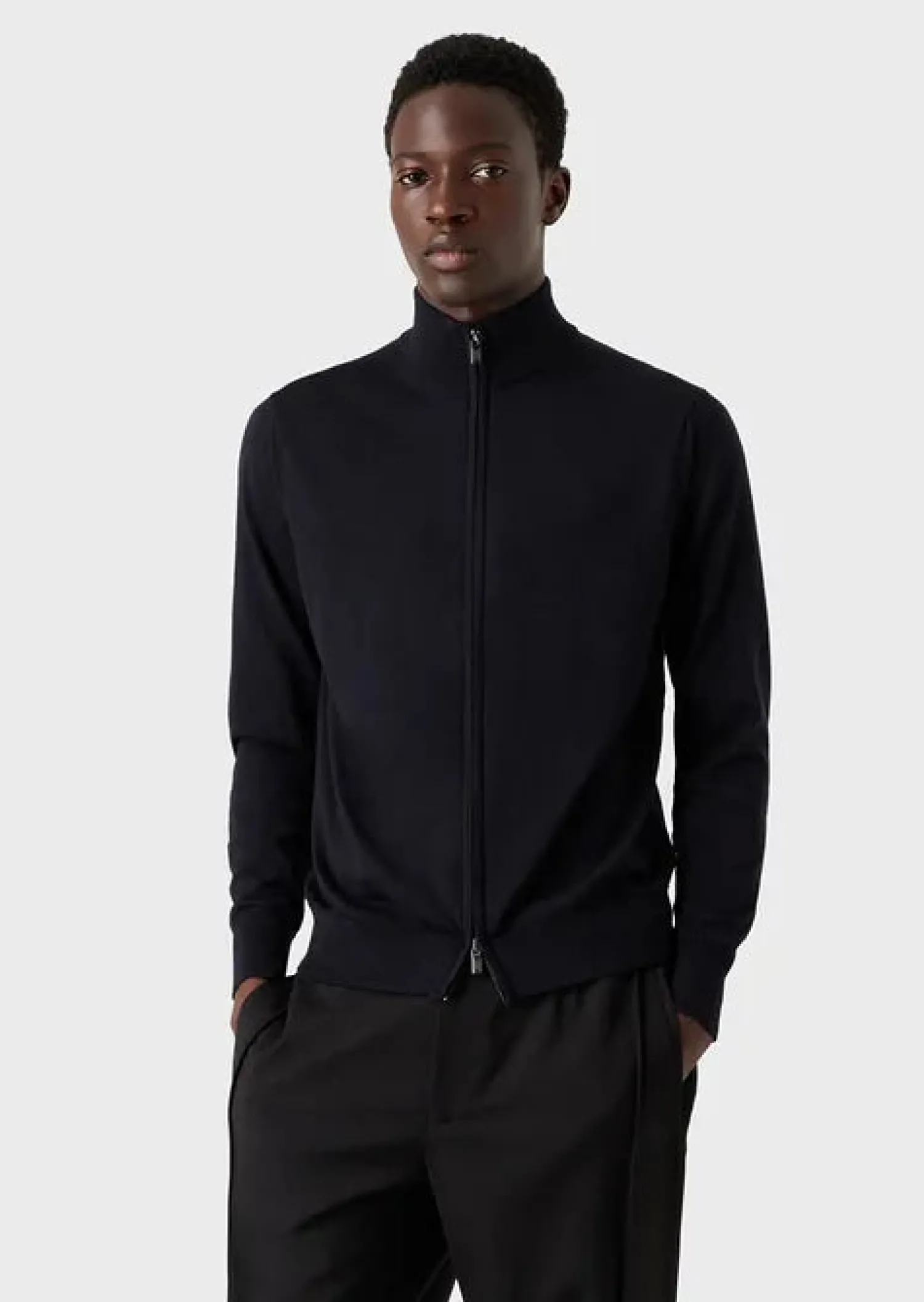 Best Maglia Fullzip in 100% Lana / Uomo Maglieria
