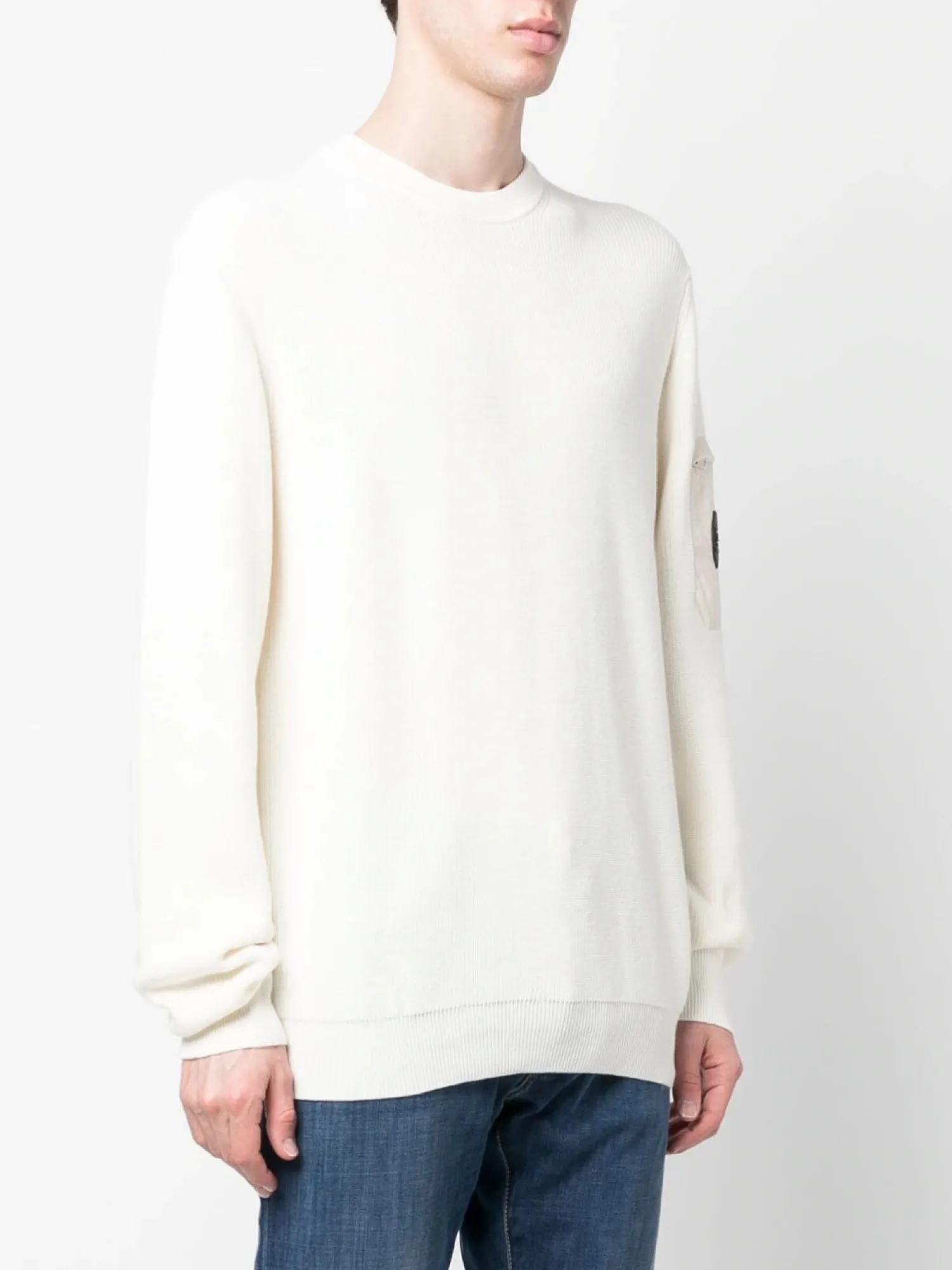 Clearance Maglia Girocollo con Applicazione / Uomo Maglieria