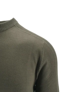 Hot Maglia Girocollo con Dettagli a Costine / Uomo Maglieria