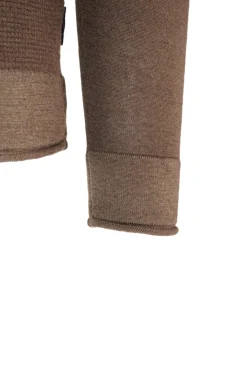 Discount Maglia Girocollo con Dettaglio a Rilievo / Marrone Uomo Maglieria